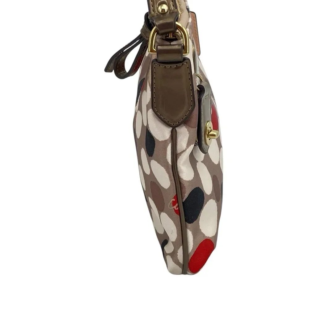 Coach Poppy Watercolor Dot East/West Swingpack Shoulder‎ Bag - Picture 5 of 16